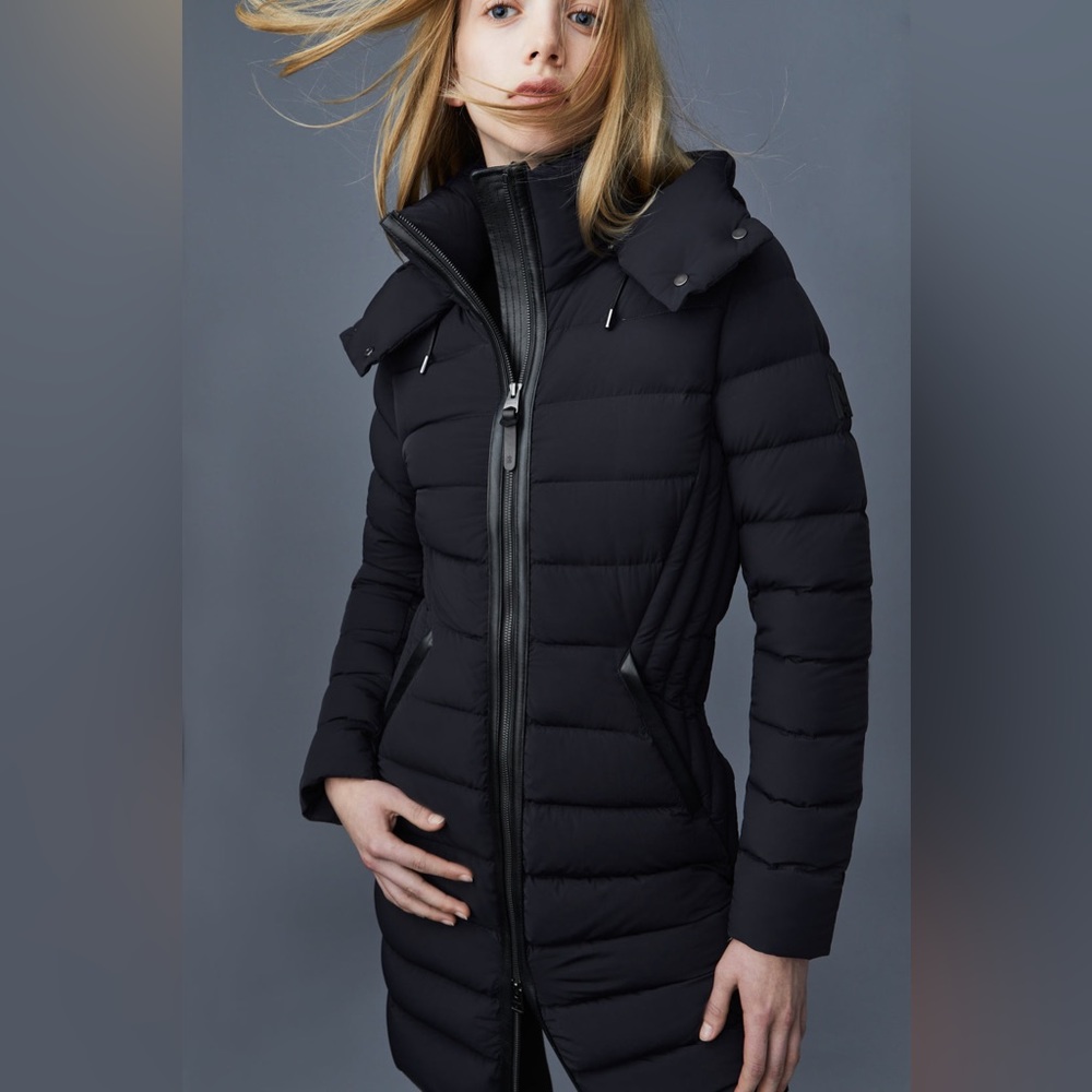 MACKAGE FARREN BLACK XS - BRAND NEW 360 DOWN STRETCH DOWN COAT - Picture 6 of 8
